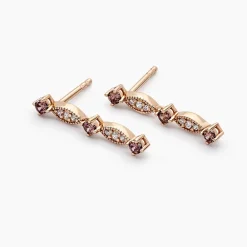 Boucles D'oreilles Pendantes Eugenie Argent Rose Oxyde De Zirconium|Marc Orian Clearance