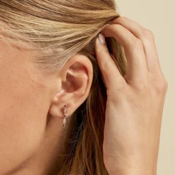 Boucles D'oreilles Pendantes Eugenie Argent Rose Oxyde De Zirconium|Marc Orian Clearance