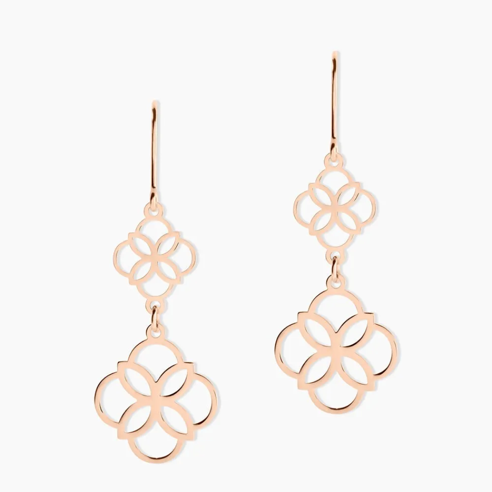 Boucles D'oreilles Pendantes Letizia Argent Rose|Marc Orian Best