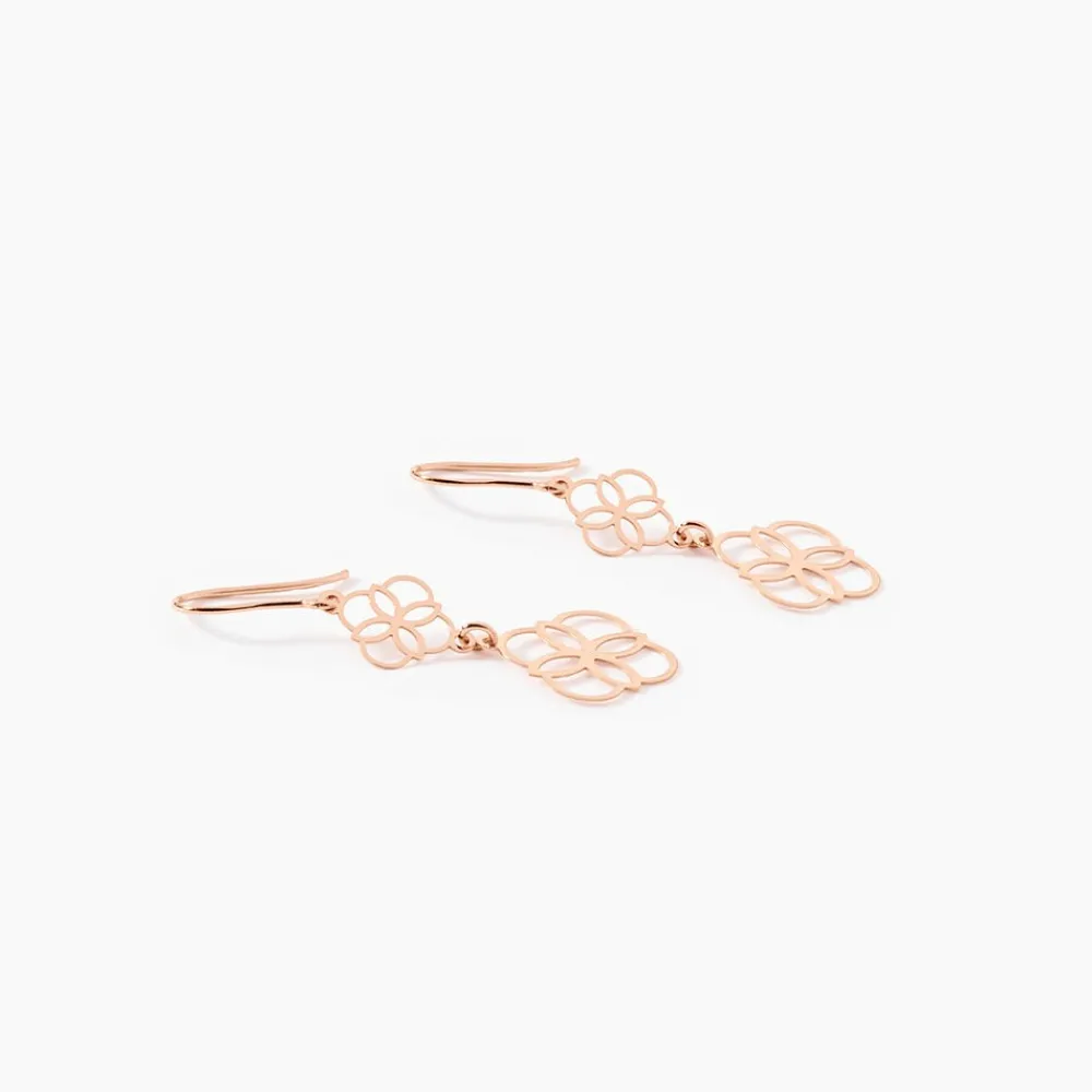 Boucles D'oreilles Pendantes Letizia Argent Rose|Marc Orian Best