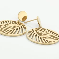 Boucles D'oreilles Pendantes Acier Doré Jami|Marc Orian New