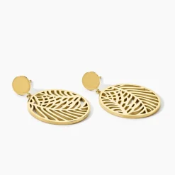 Boucles D'oreilles Pendantes Acier Doré Jami|Marc Orian New