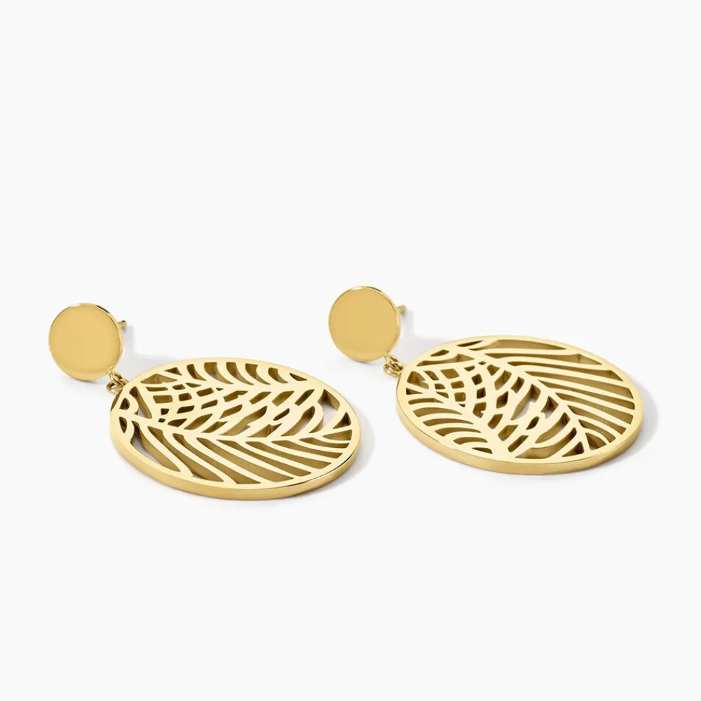 Boucles D'oreilles Pendantes Acier Doré Jami|Marc Orian New