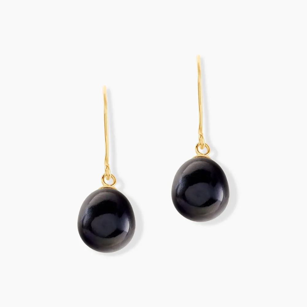 Boucles D'oreilles Pendantes Severiane Or Jaune Perle De Culture|Marc Orian Best