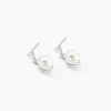 Boucles D'oreilles Pendantes Melya Argent Perle De Culture Et Oxyde|Marc Orian Outlet