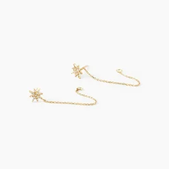 Boucles D'oreilles Pendantes Kettil Or Jaune Oxyde De Zirconium|Marc Orian Best