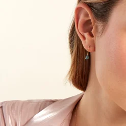 Boucles D'oreilles Pendantes Goutte Or Jaune Topaze|Marc Orian Hot