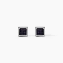 Boucles D'oreilles Puces Acier Bicolore