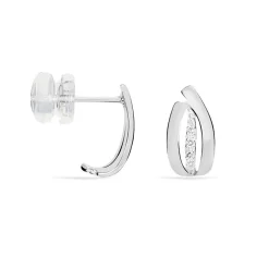 Boucles D'oreilles Puces Aelis Or Blanc Diamant