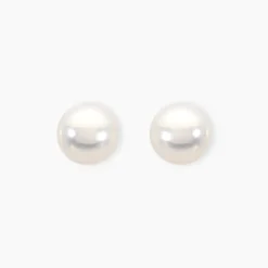 Boucles D'oreilles Puces Akoya Or Jaune Perle De Culture D'akoya|Marc Orian Best