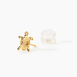 Boucles D'oreilles Puces Almahae Tortue Or Jaune|Marc Orian Best