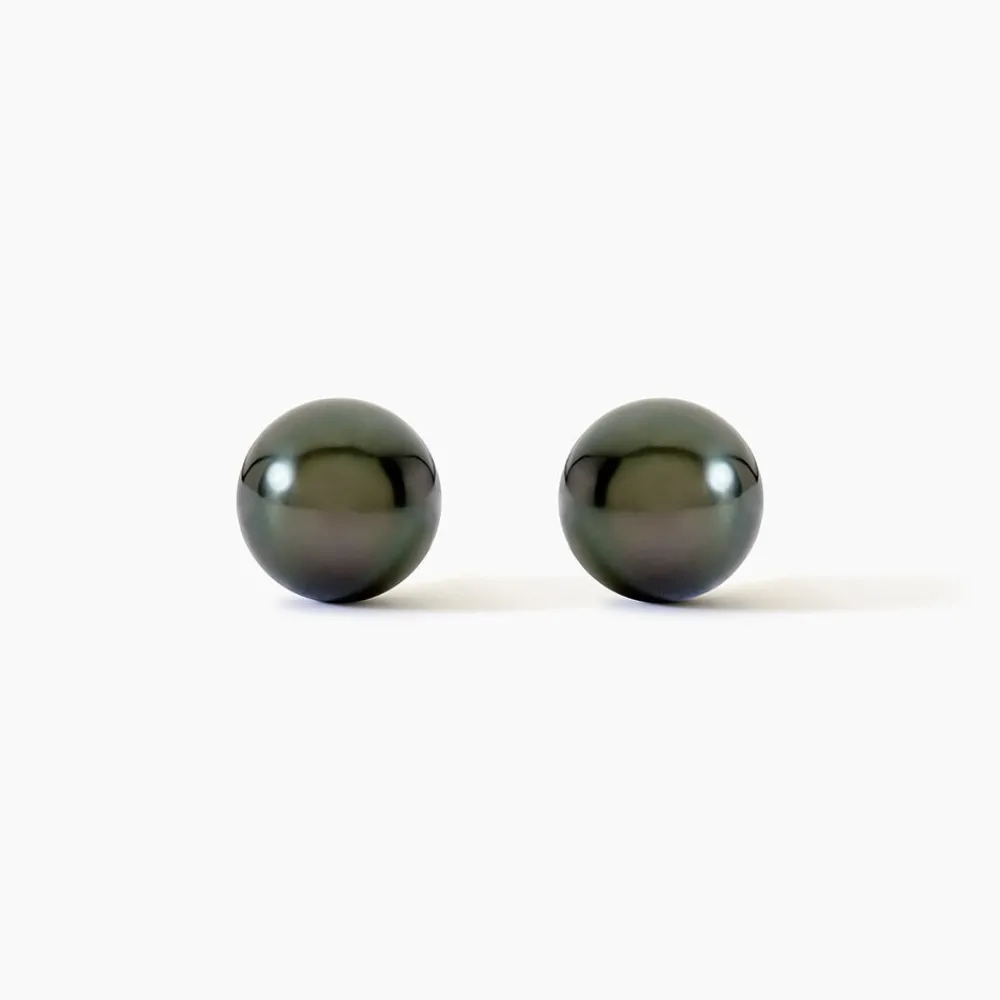 Boucles D'oreilles Puces Alper Or Jaune Perle De Culture De Tahiti|Marc Orian Outlet