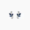 Boucles D'oreilles Puces Angie Or Blanc Saphir Et Diamant