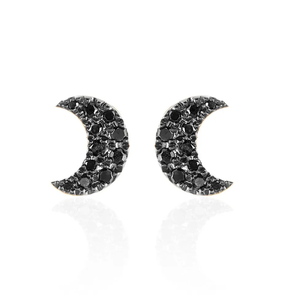 Boucles D'oreilles Puces Anne-marie Or Rose Diamant