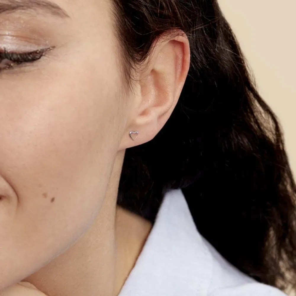 Boucles D'oreilles Puces Anne-maudae Coeurs|Marc Orian Online