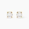 Boucles D'Oreilles Puces Aphrodite Ld Or Jaune Diamant Synthétique