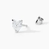 Boucles D'oreilles Puces Argent Blanc Schull Oxydes De Zirconium