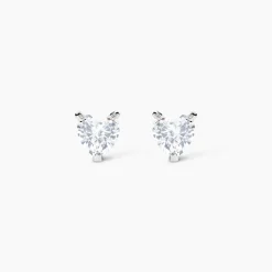 Boucles D'oreilles Puces Argent Blanc Schull Oxydes De Zirconium