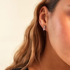 Boucles D'oreilles Puces Argent Blanc Avalon Oxyde De Zirconium|Marc Orian Hot