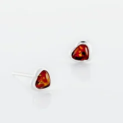Boucles D'oreilles Puces Argent Blanc Delvinaae Ambre|Marc Orian Online