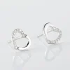 Boucles D'oreilles Puces Argent Blanc Saverio Oxydes De Zirconium|Marc Orian Hot