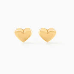 Boucles D'oreilles Puces Aricia Coeur Or Jaune|Marc Orian Hot