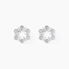 Boucles D'Oreilles Puces Astrea Argent Blanc Oxyde De Zirconium