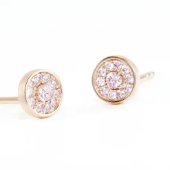Boucles D'oreilles Puces Auxana Argent Rose Oxyde De Zirconium|Marc Orian Discount