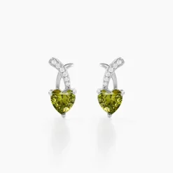 Boucles D'oreilles Puces Avalon Argent Blanc Oxyde De Zirconium|Marc Orian Sale
