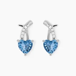 Boucles D'oreilles Puces Avalon Argent Blanc Oxyde De Zirconium|Marc Orian Clearance