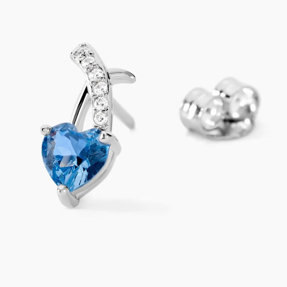 Boucles D'oreilles Puces Avalon Argent Blanc Oxyde De Zirconium|Marc Orian Clearance