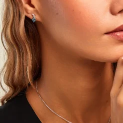 Boucles D'oreilles Puces Avalon Argent Blanc Oxyde De Zirconium|Marc Orian Clearance