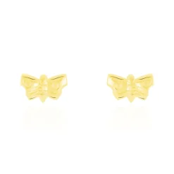 Boucles D'oreilles Puces Bartholomee Papillon Or Jaune