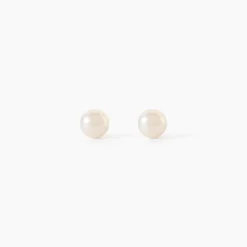 Boucles D'Oreilles Puces Bianca Or Jaune Perle De Culture|Marc Orian Sale