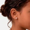 Boucles D'Oreilles Puces Bianca Or Jaune Perle De Culture|Marc Orian Best