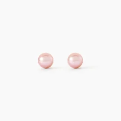 Boucles D'Oreilles Puces Bianca Or Jaune Perle De Culture|Marc Orian Best