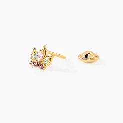 Boucles D'Oreilles Puces Bohumir Or Jaune Oxyde De Zirconium|Marc Orian