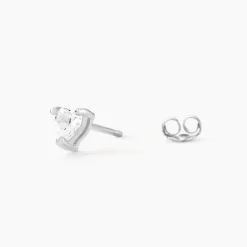 Boucles D'oreilles Puces Breana Argent Blanc Oxyde De Zirconium