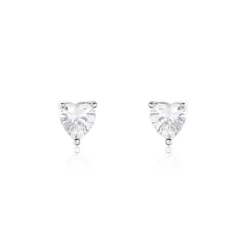 Boucles D'oreilles Puces Breana Argent Blanc Oxyde De Zirconium