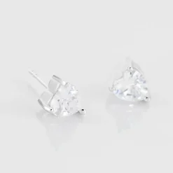 Boucles D'oreilles Puces Breana Argent Blanc Oxyde De Zirconium
