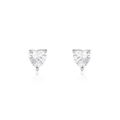Boucles D'oreilles Puces Breana Argent Blanc Oxyde De Zirconium