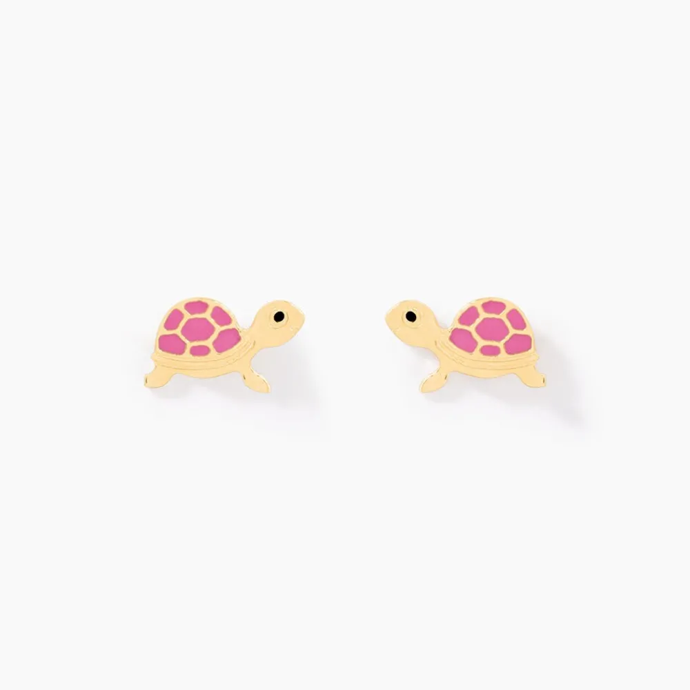Boucles D'oreilles Puces Cali Tortue Or Jaune|Marc Orian Best