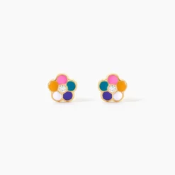 Boucles D'Oreilles Puces Caly Or Jaune Oxyde De Zirconium|Marc Orian Hot
