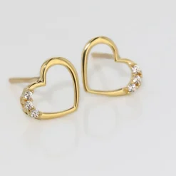 Boucles D'oreilles Puces Camomille Or Jaune Oxyde De Zirconium|Marc Orian Best
