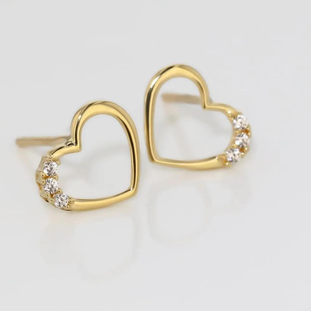 Boucles D'oreilles Puces Camomille Or Jaune Oxyde De Zirconium|Marc Orian Best