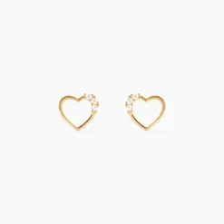 Boucles D'oreilles Puces Camomille Or Jaune Oxyde De Zirconium|Marc Orian Best