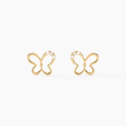 Boucles D'oreilles Puces Camomille Or Jaune Oxyde De Zirconium|Marc Orian Clearance