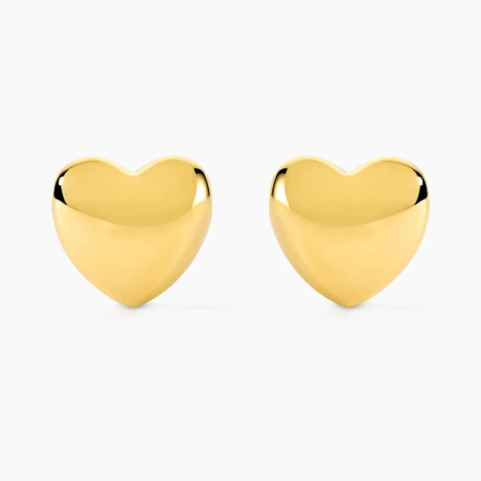 Boucles D'Oreilles Puces Cherish Acier Jaune