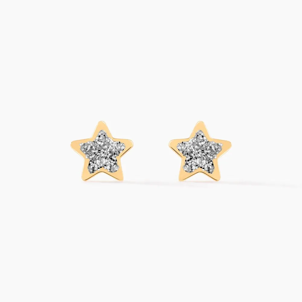 Boucles D'oreilles Puces Chirine Etoile Or Jaune|Marc Orian