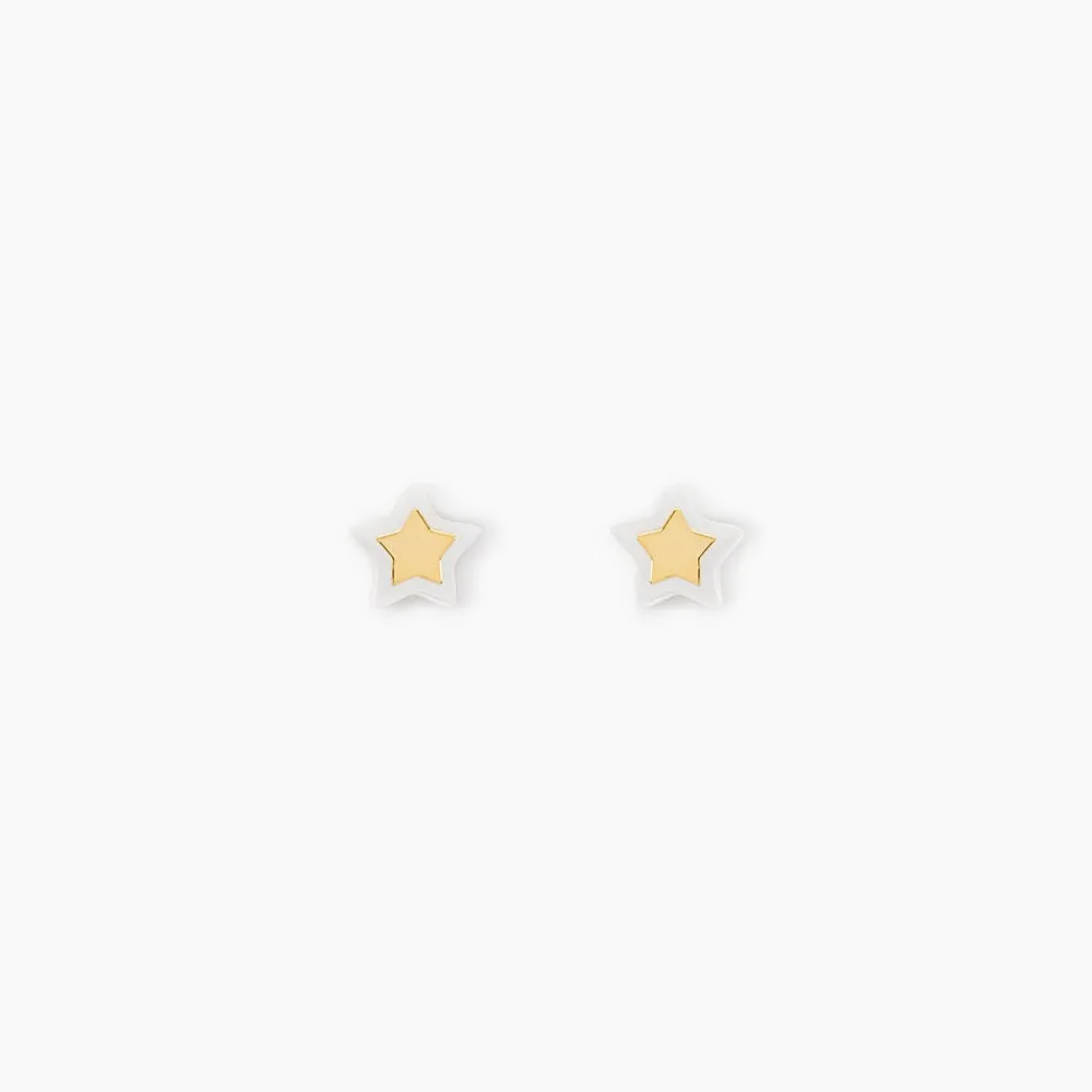 Boucles D'oreilles Puces Cleomelia Etoile Or Jaune|Marc Orian